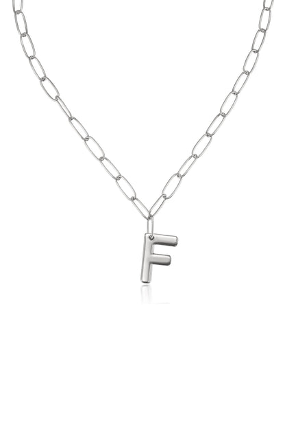 Paperclip Link Initial Necklace - 18k Gold Plated | Ettika
