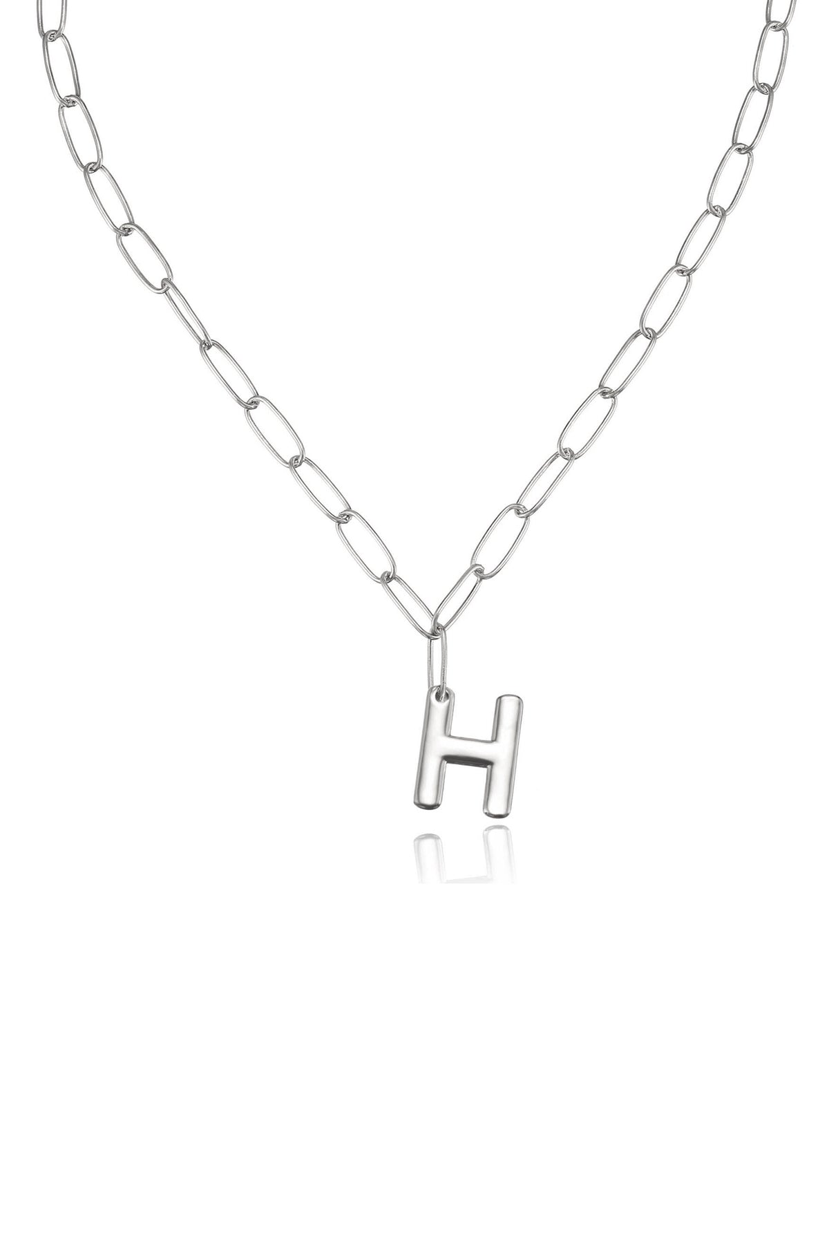 Paperclip Link Initial Necklace - 18k Gold Plated | Ettika