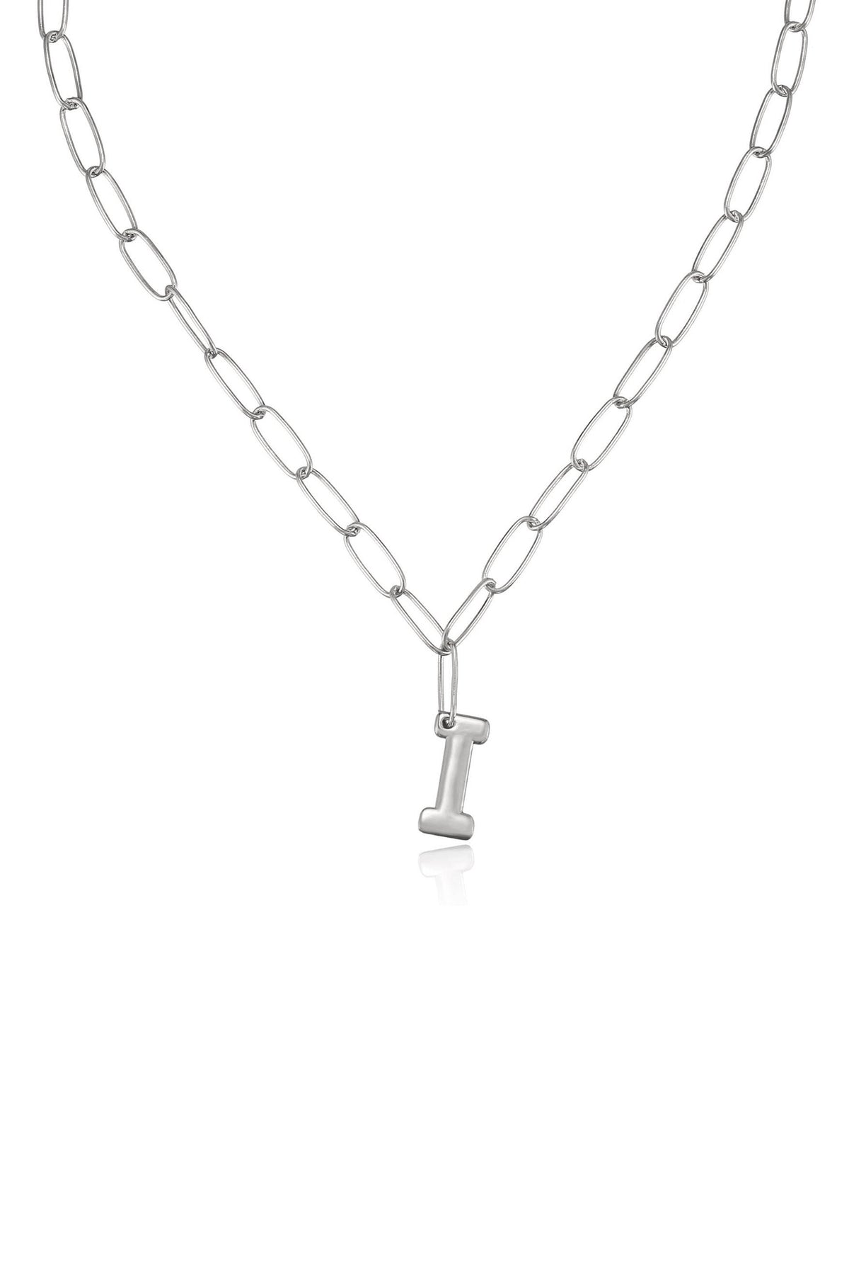 Paperclip Link Initial Necklace - 18k Gold Plated | Ettika