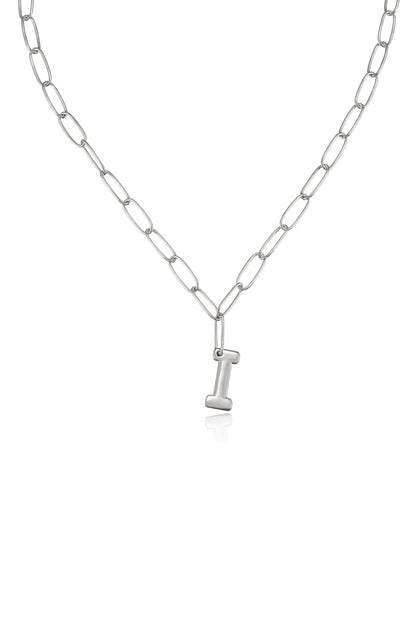 Paperclip Link Initial Necklace - 18k Gold Plated | Ettika