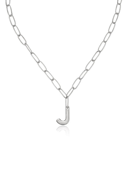 Paperclip Link Initial Necklace - 18k Gold Plated | Ettika