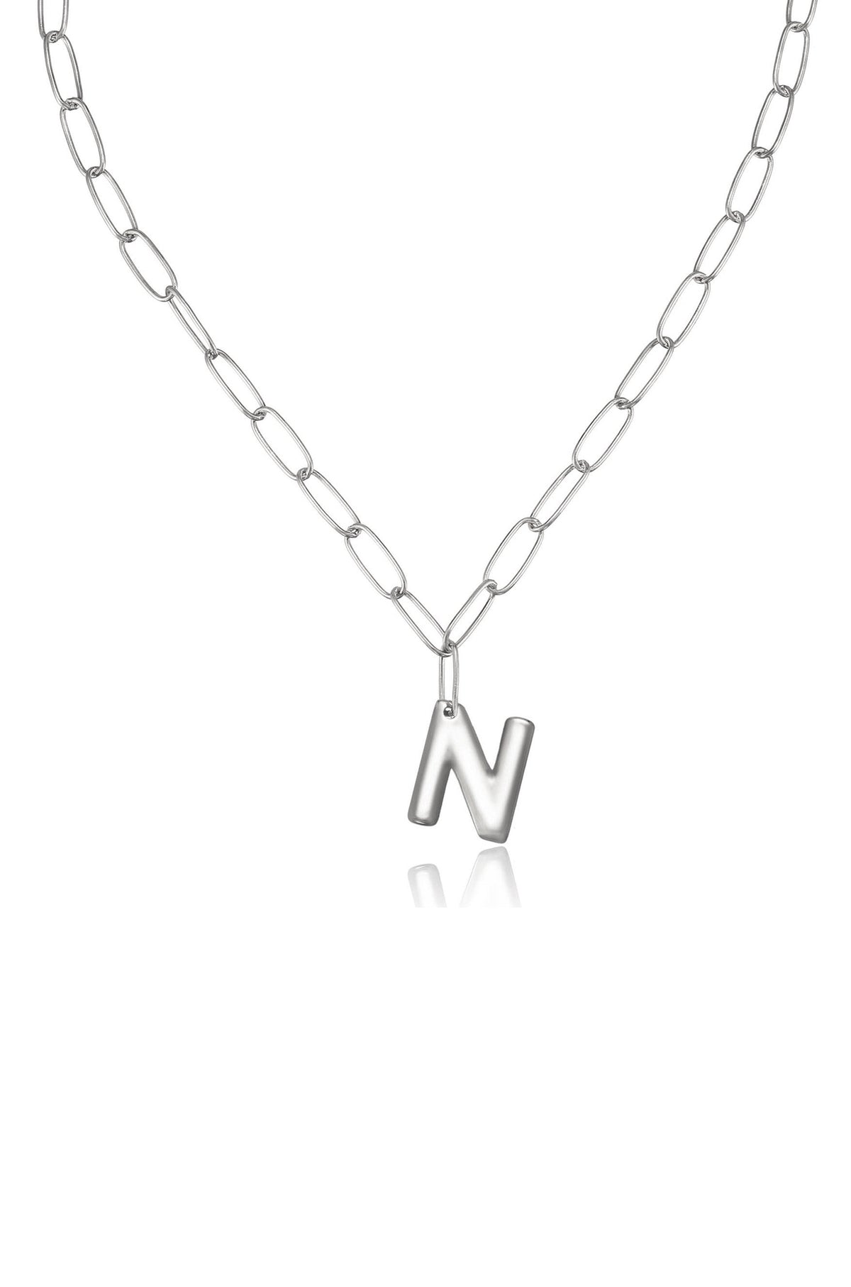 Paperclip Link Initial Necklace - 18k Gold Plated | Ettika