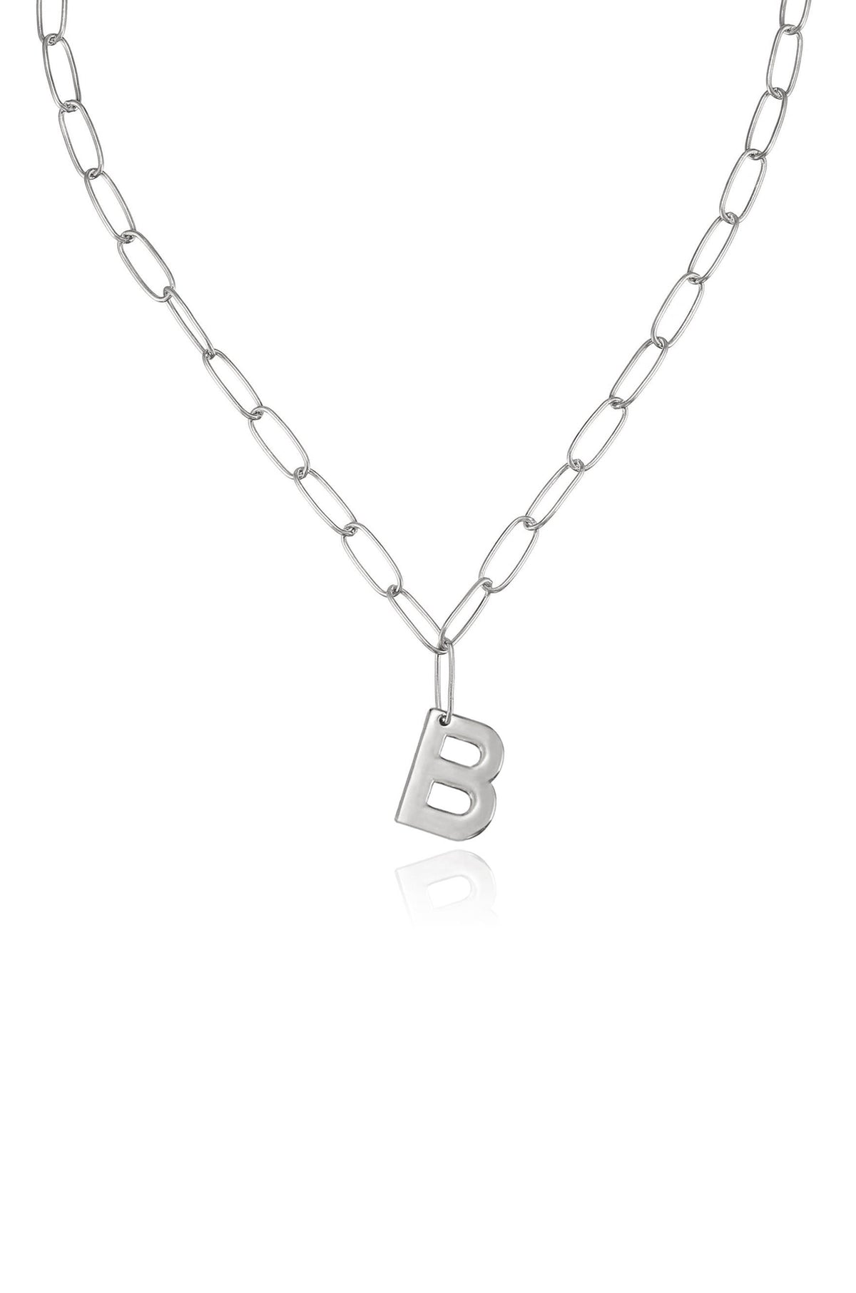 Paperclip Link Initial Necklace - 18k Gold Plated | Ettika