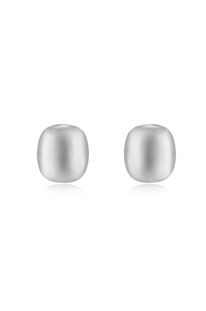 Minimal Curved Square Stud Earrings - 18k Gold Plated | Ettika