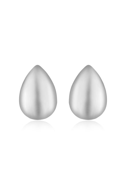 Statement Tear Drop Earrings - Rhodium Plated | Ettika