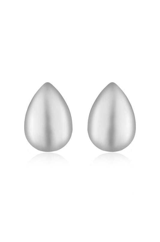 Statement Tear Drop Earrings - Rhodium Plated | Ettika