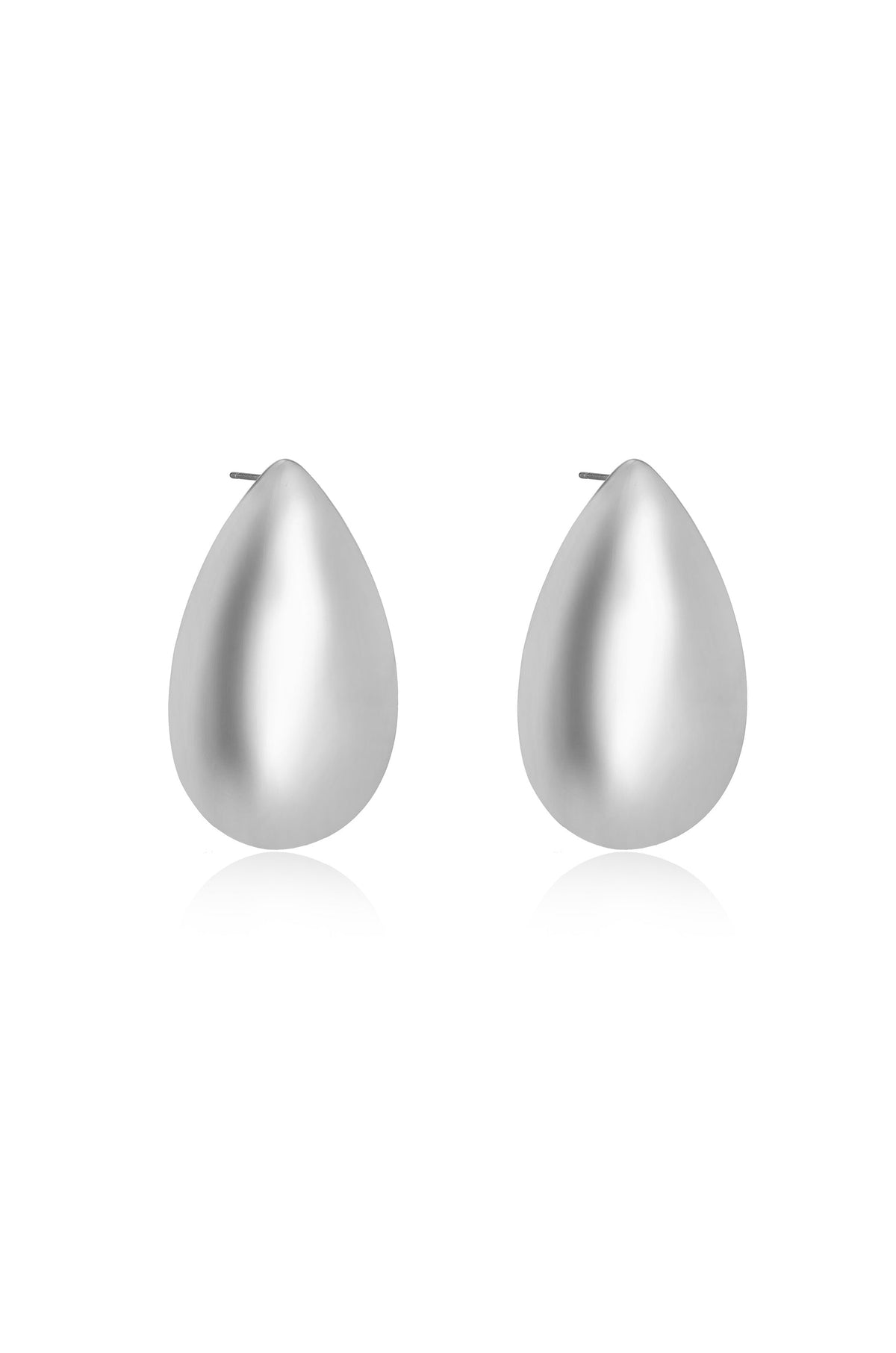 Statement Tear Drop Earrings - Rhodium Plated | Ettika