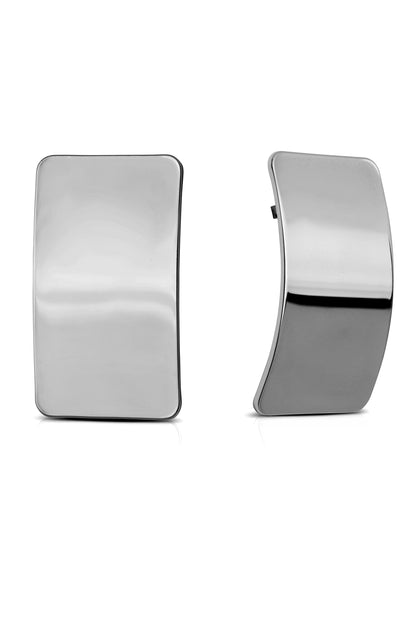 Rectangle Metal Stud Earrings - 18k Gold Plated | Ettika