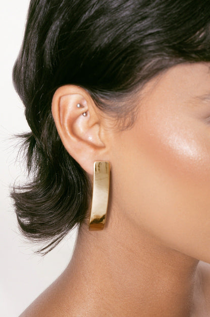 Single Bar Earrings - 18k Gold Plated | Ettika