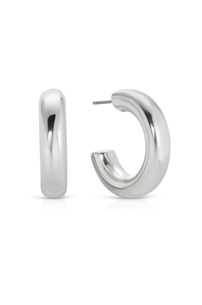 Small Thick Classic Hoops - 18k Gold Plated | Ettika