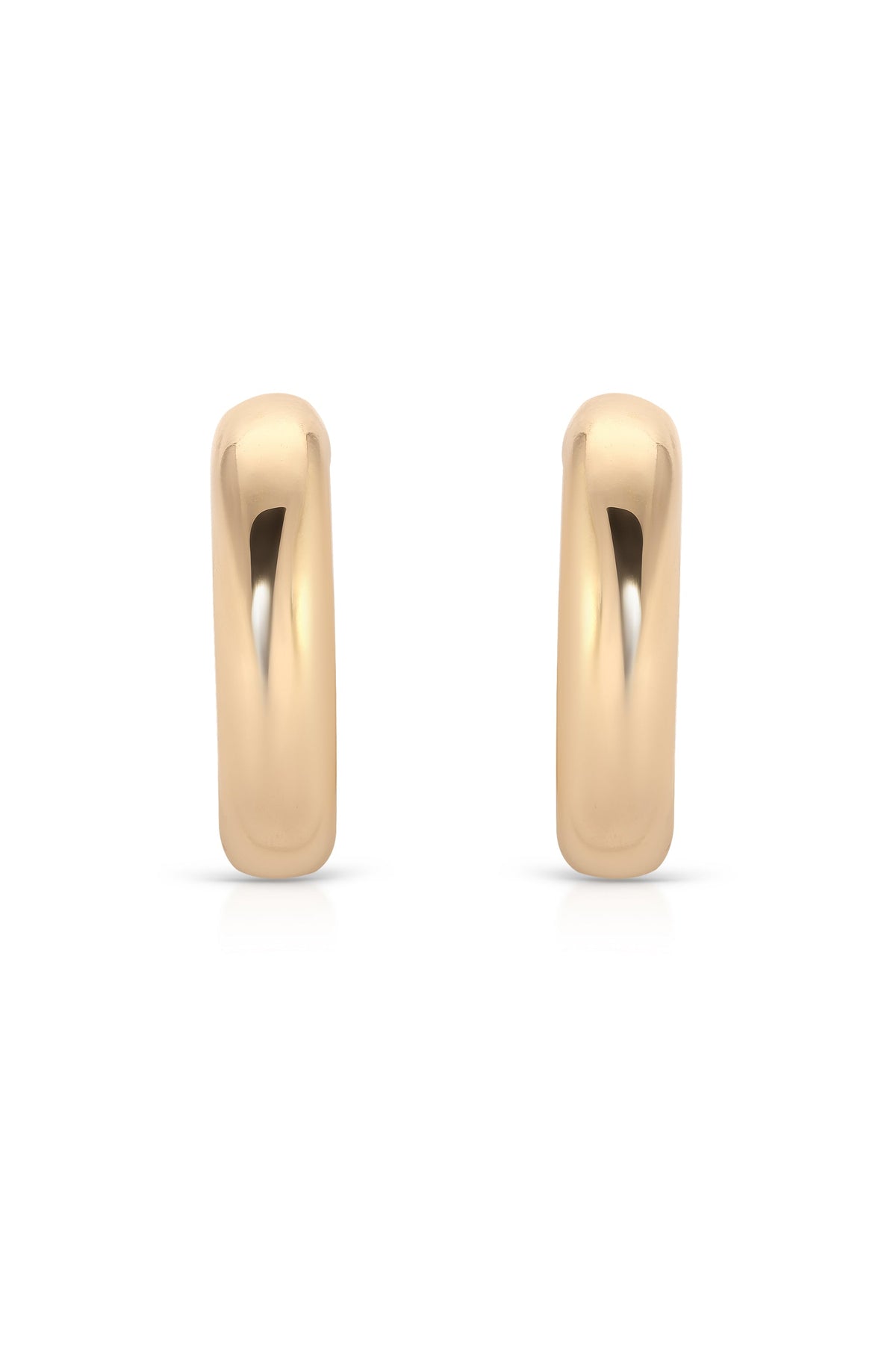 Small Thick Classic Hoops - 18k Gold Plated | Ettika