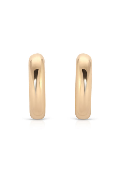 Small Thick Classic Hoops - 18k Gold Plated | Ettika