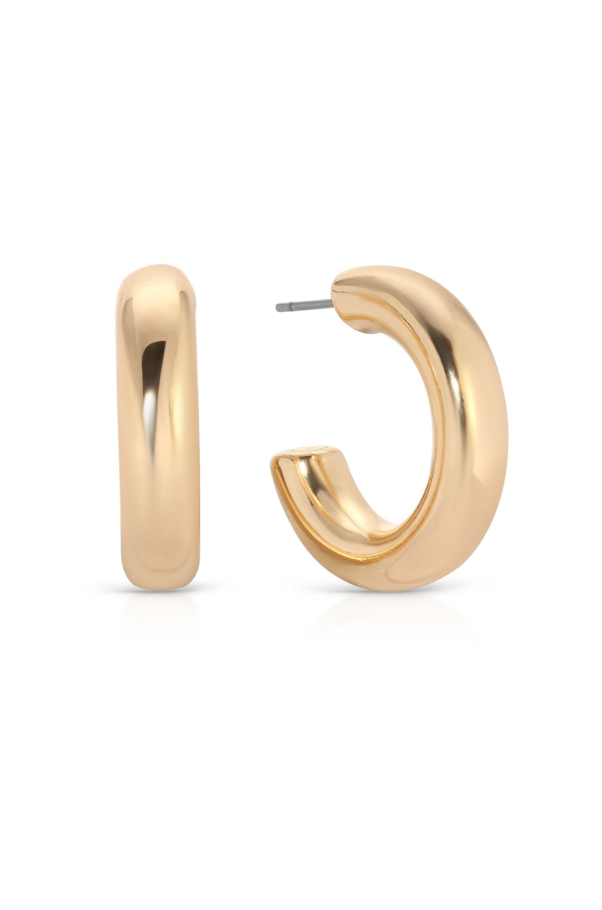 Small Thick Classic Hoops - 18k Gold Plated | Ettika