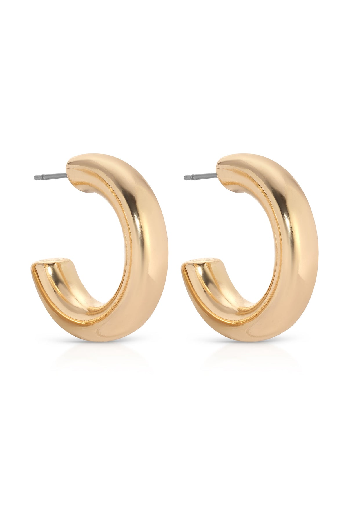 Small Thick Classic Hoops - 18k Gold Plated | Ettika