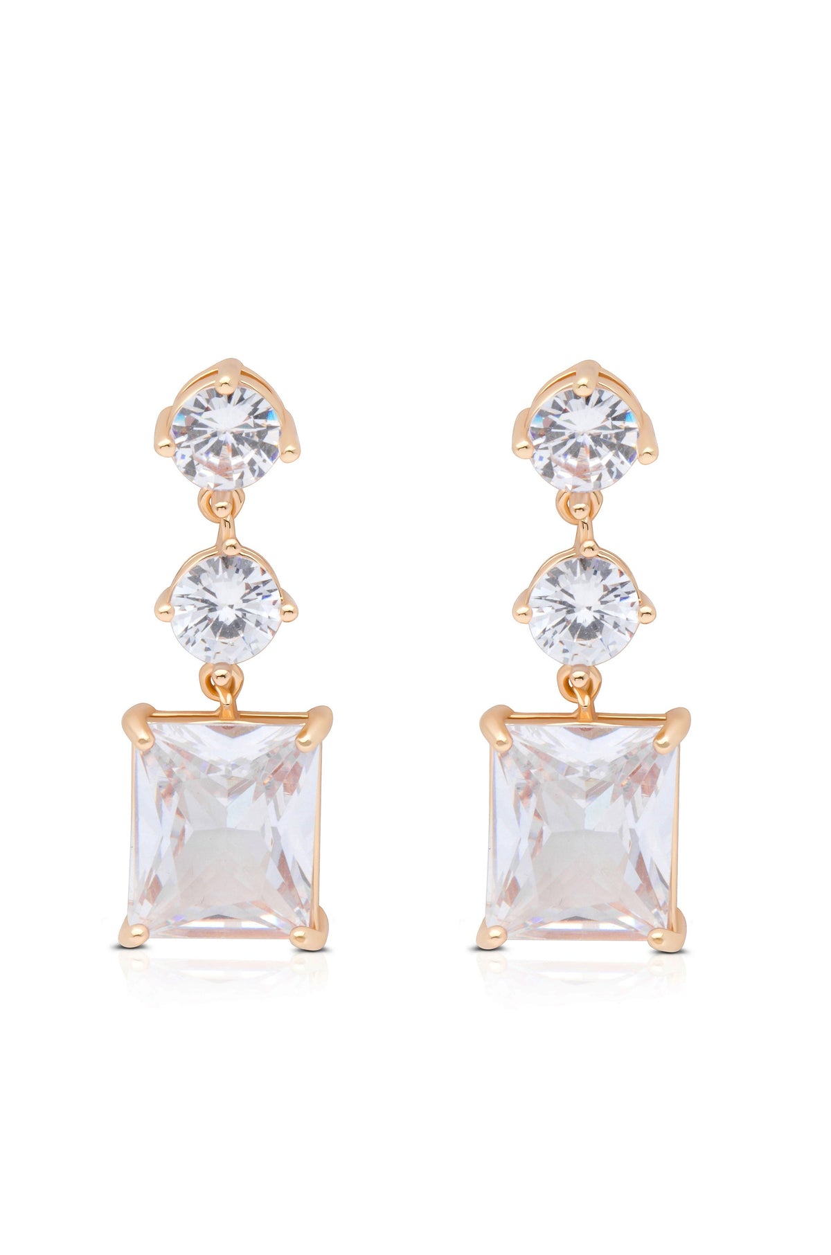 Yours Truly Crystal Dangle Earrings - 18k Gold Plated | Ettika