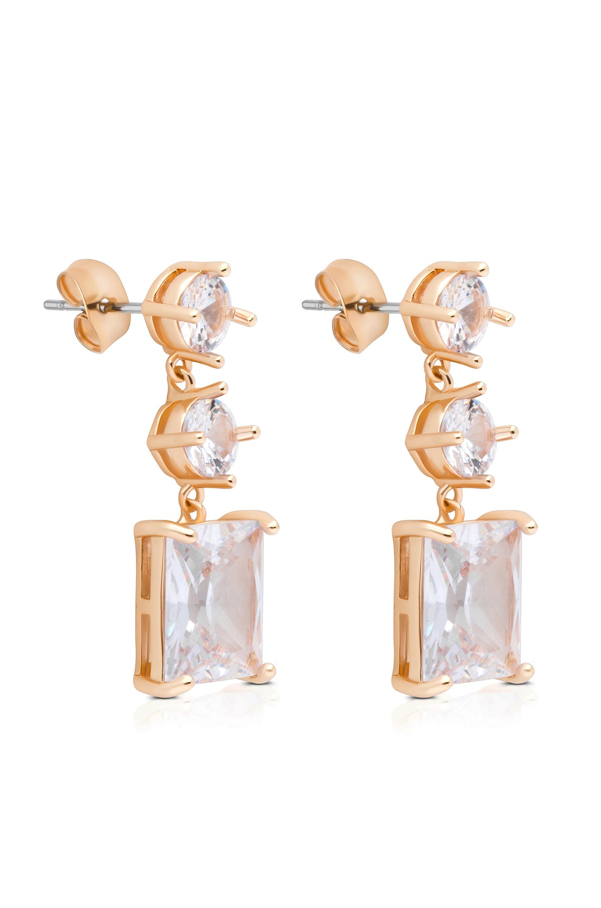 Yours Truly Crystal Dangle Earrings - 18k Gold Plated | Ettika