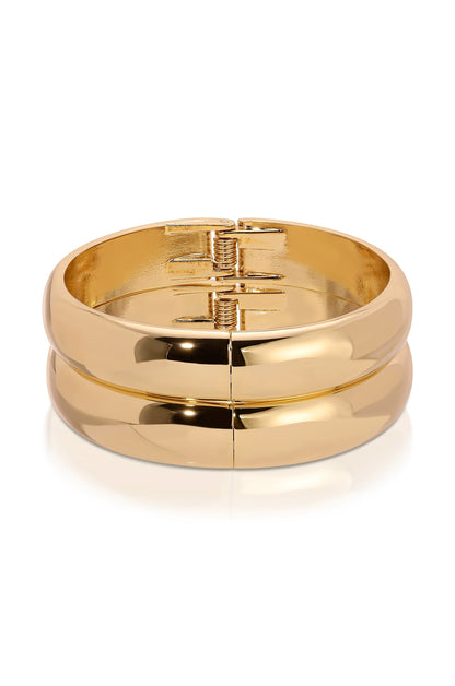 Simple Stack Bangle Set - 18k Gold Plated | Ettika