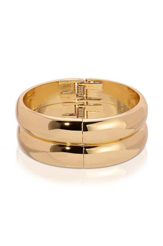 Simple Stack Bangle Set - 18k Gold Plated | Ettika