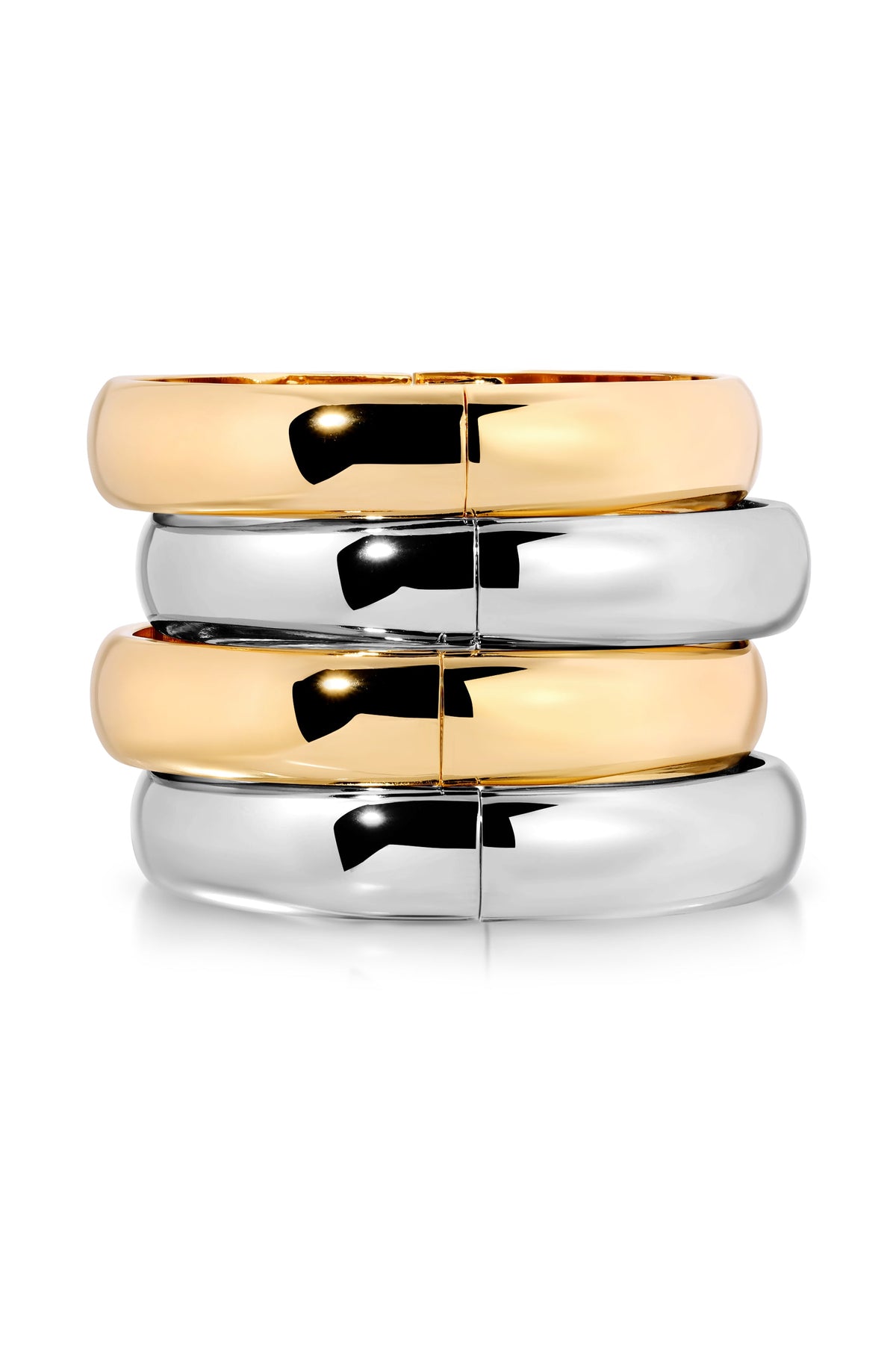 Simple Stack Bangle Set - 18k Gold Plated | Ettika