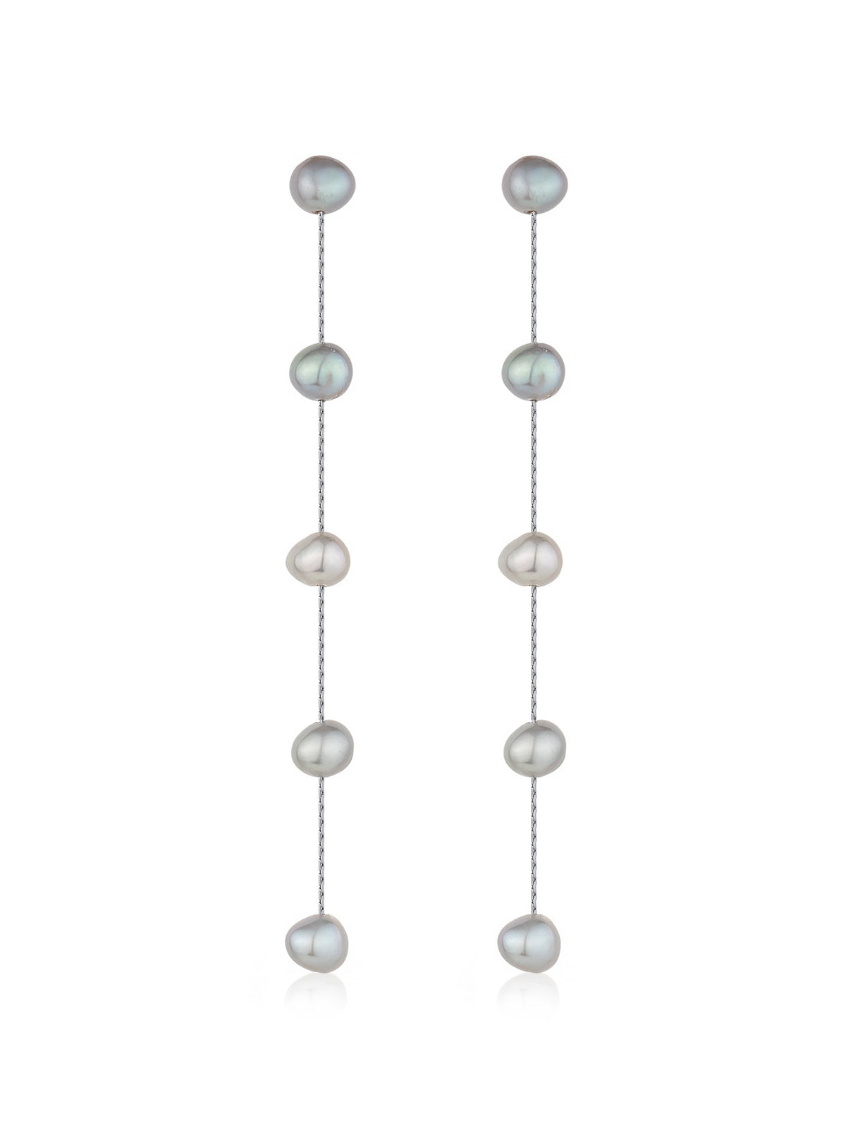 Dripping Pearl Delicate Drop Earrings - Blush Pearl with 18k Gold Plating | Ettika