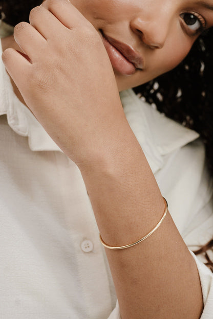 Crystal Shapes Bracelet Cuff - Clear Crystal with 18k Gold Plating | Ettika