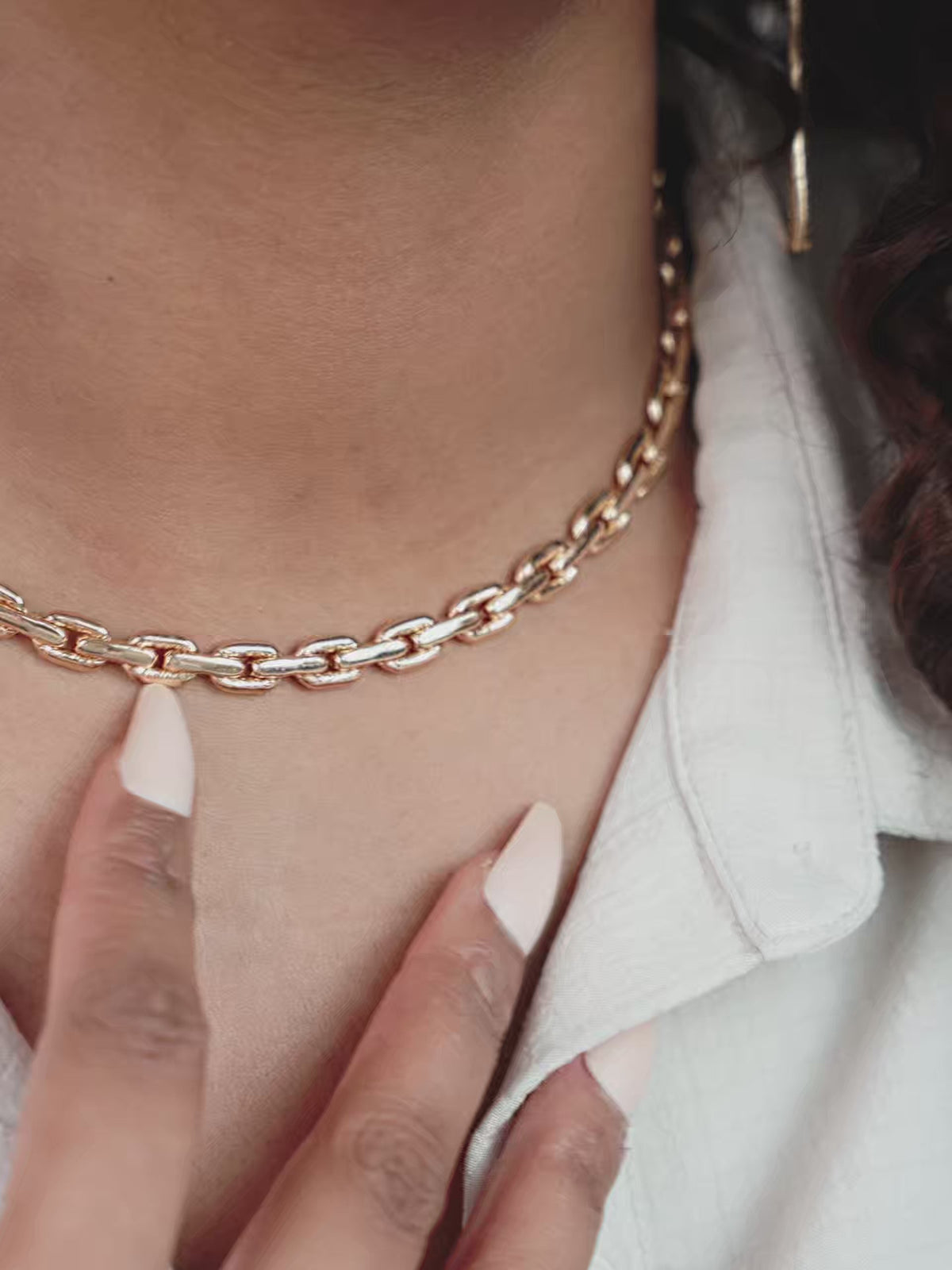 Chunky Chain Link Necklace - 18k Gold Plated | Ettika