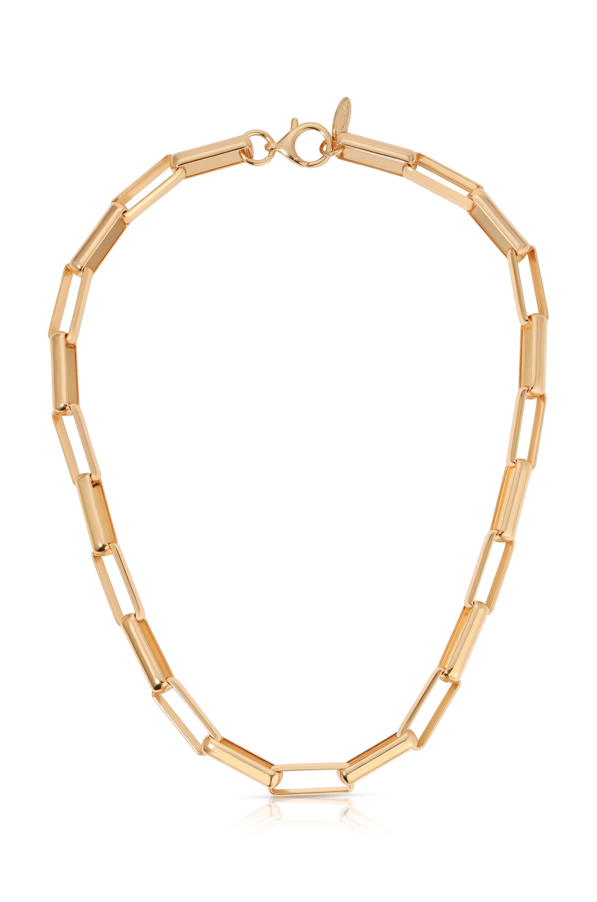 Rectangular Link Necklace - 18k Gold Plated | Ettika