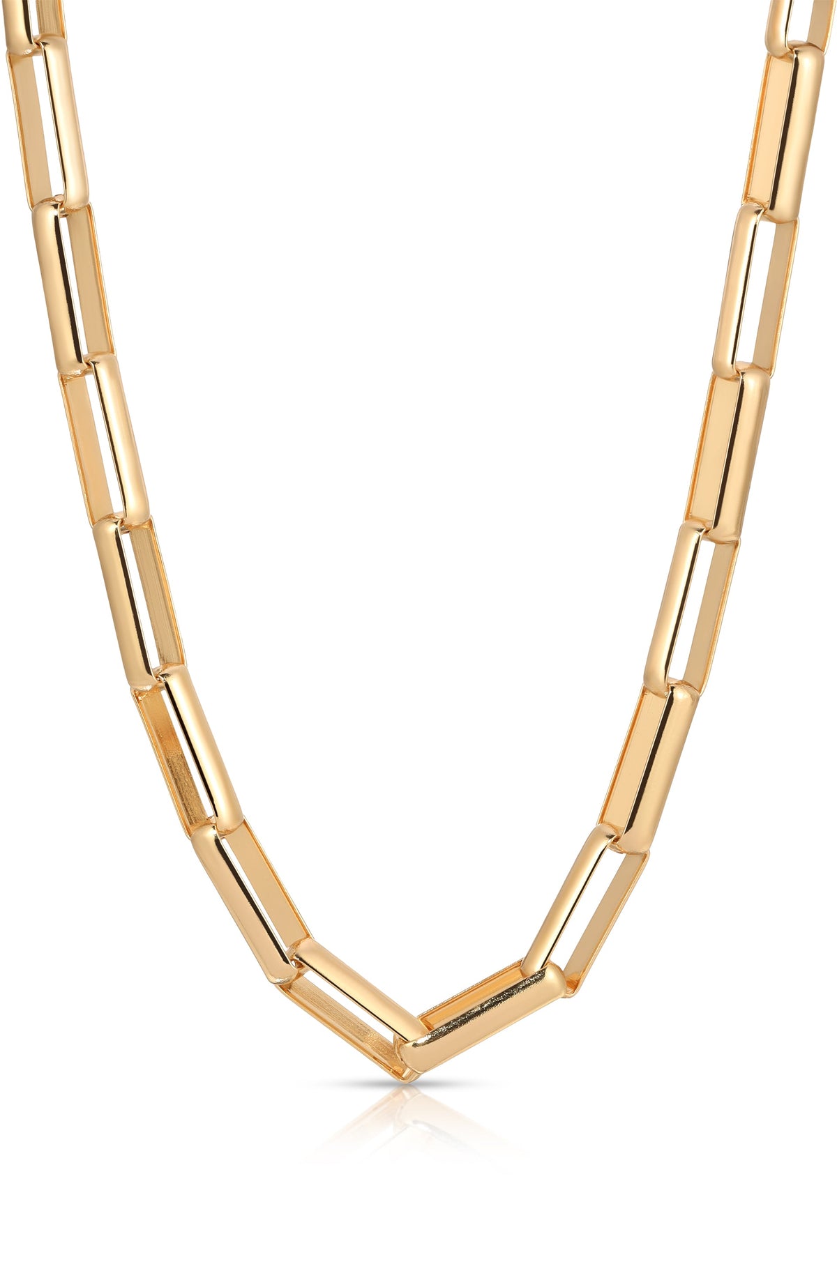 Rectangular Link Necklace - 18k Gold Plated | Ettika
