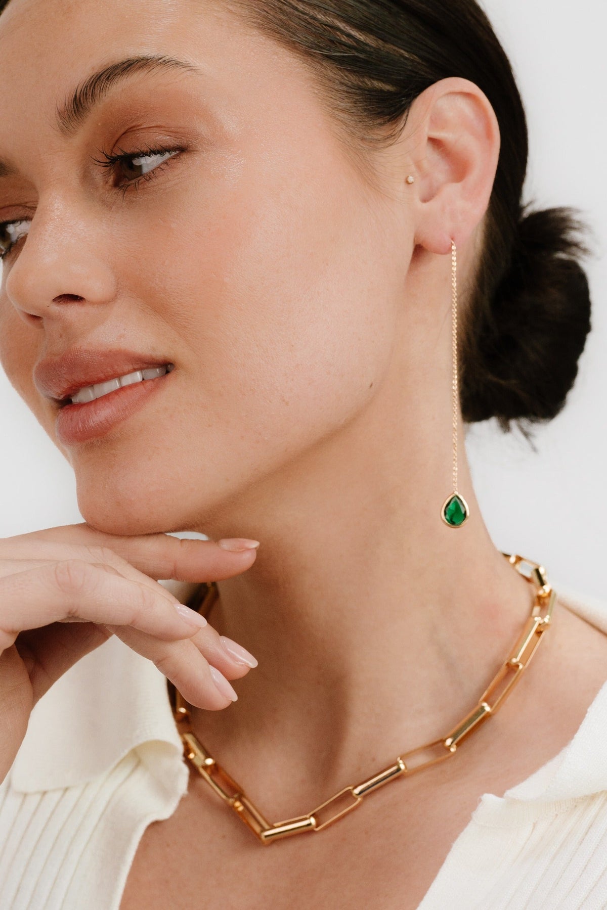 Rectangular Link Necklace - 18k Gold Plated | Ettika