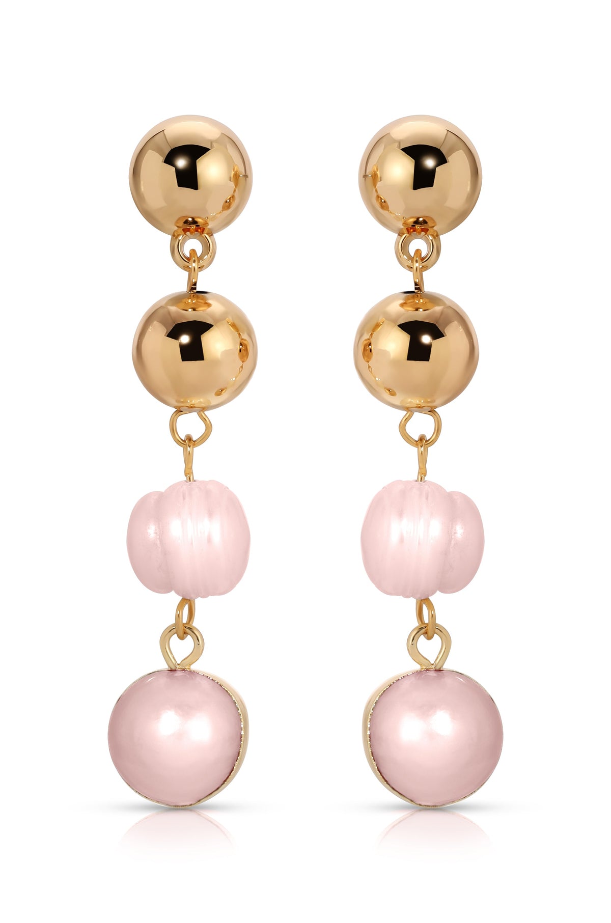 Resort Drop Earrings - White Pearl with 18k Gold Plating | Ettika