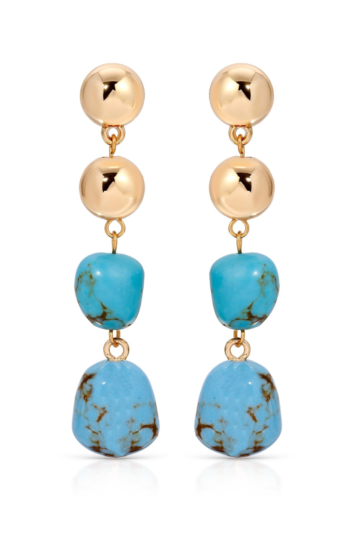 Resort Drop Earrings - White Pearl with 18k Gold Plating | Ettika