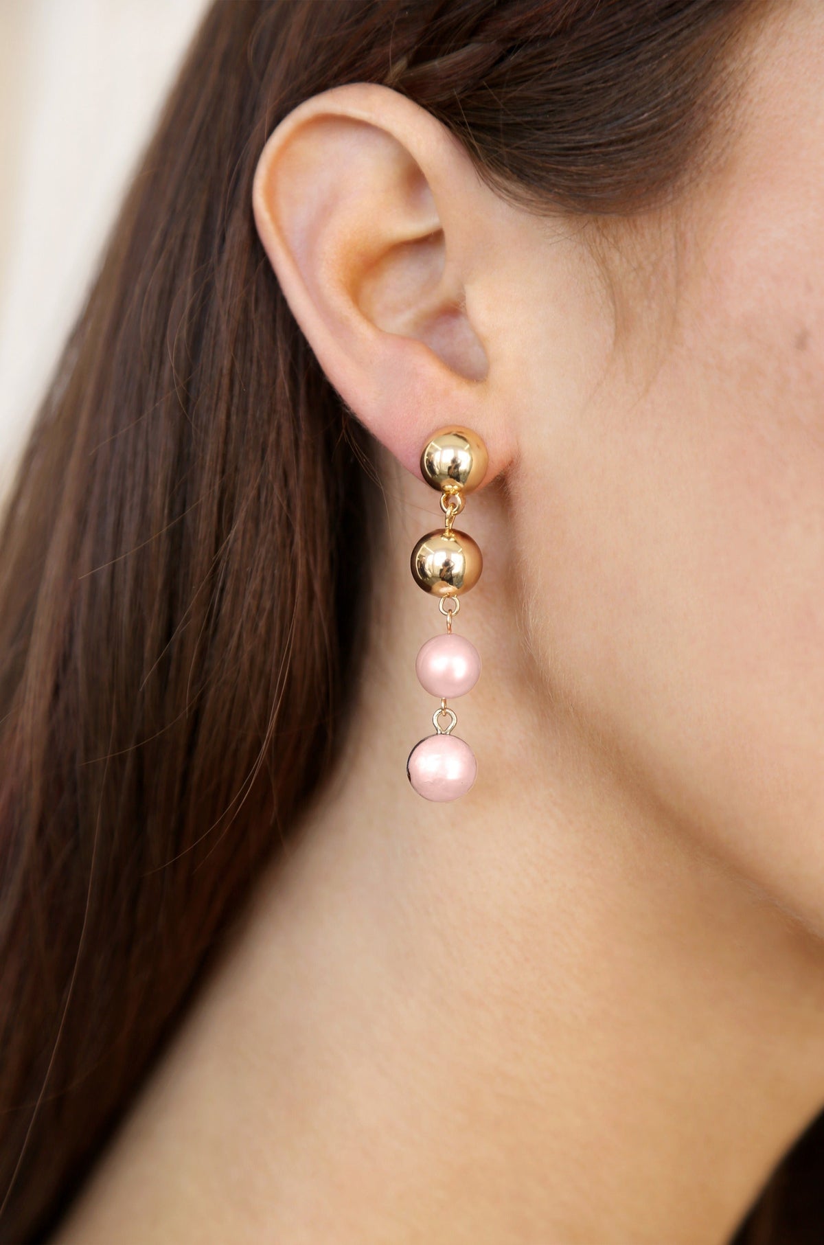 Resort Drop Earrings - White Pearl with 18k Gold Plating | Ettika
