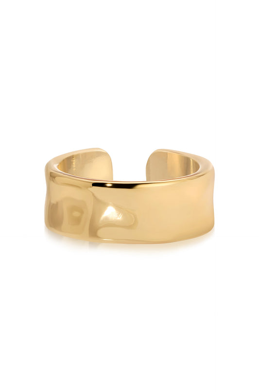 Classic Hammered Ear Cuff - 18k Gold Plated | Ettika