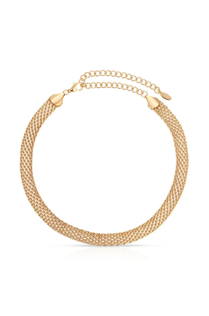 Mesh Link Necklace - 18k Gold Plated | Ettika