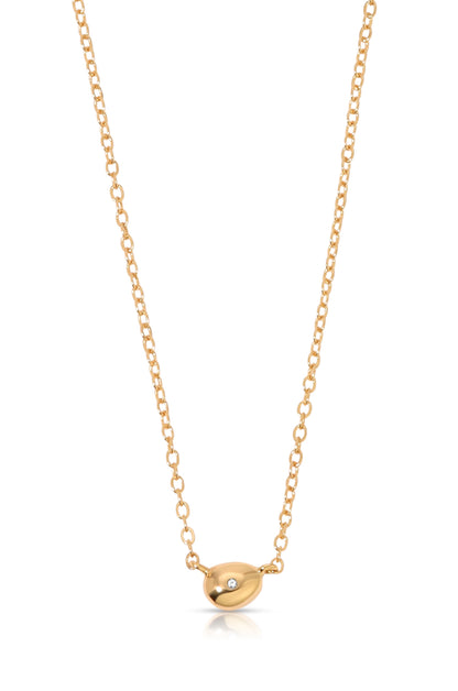 Polished Dainty Pebble Necklace - 18k Gold Plated | Ettika
