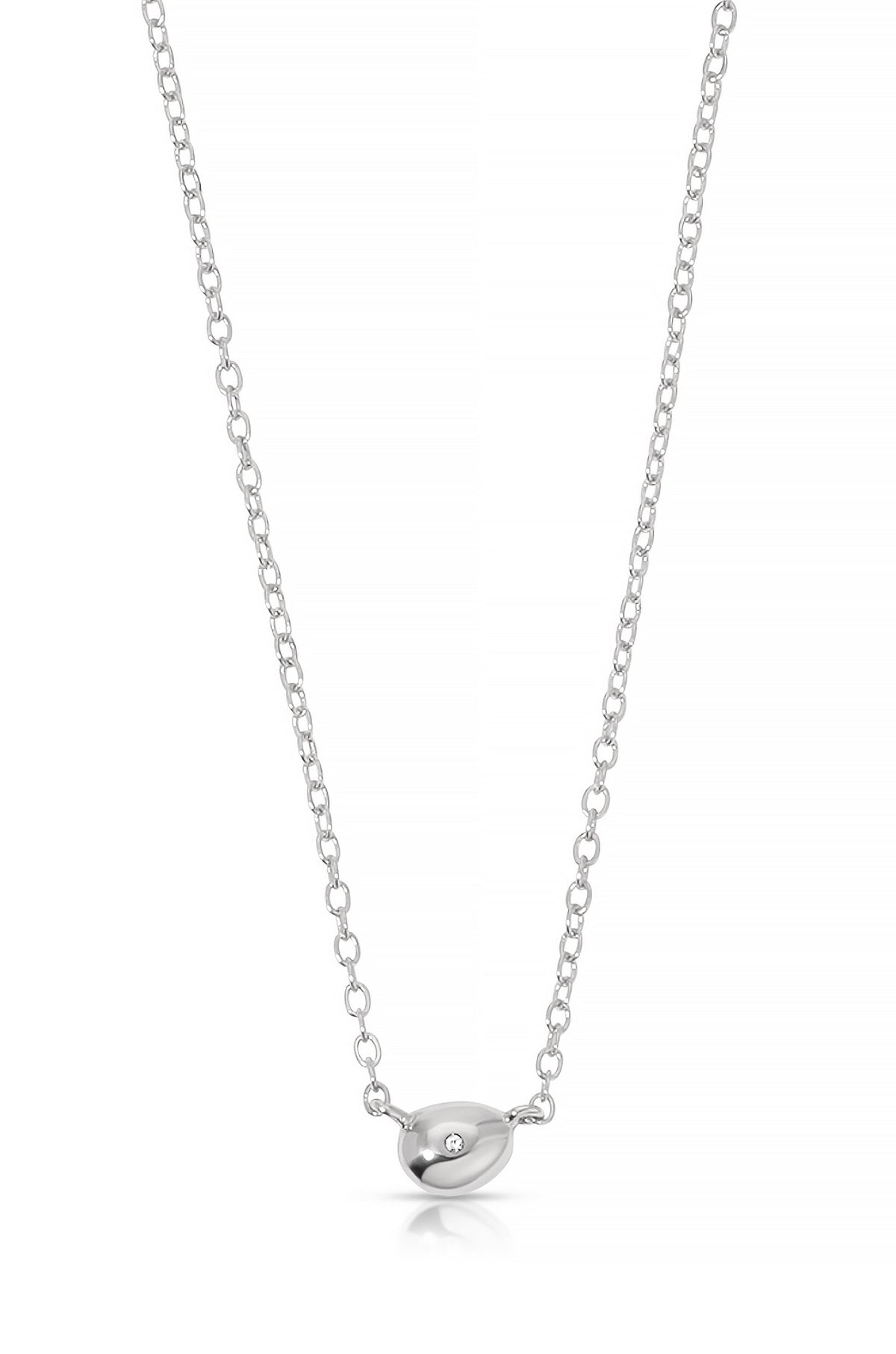 Polished Dainty Pebble Necklace - 18k Gold Plated | Ettika