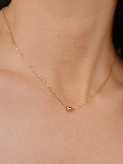 Polished Dainty Pebble Necklace - 18k Gold Plated | Ettika