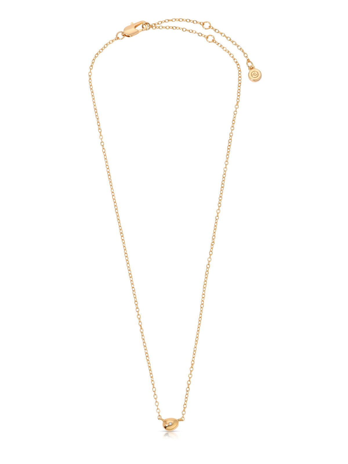Polished Dainty Pebble Necklace - 18k Gold Plated | Ettika