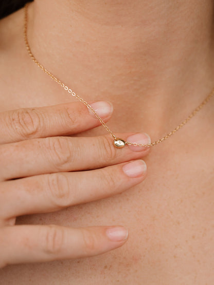 Polished Dainty Pebble Necklace - 18k Gold Plated | Ettika