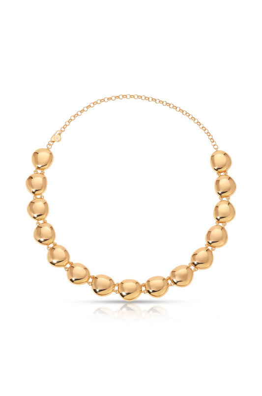 Polished Pebble Choker Necklace - 18k Gold Plated | Ettika