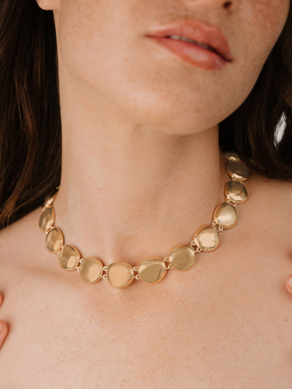 Polished Pebble Choker Necklace - 18k Gold Plated | Ettika