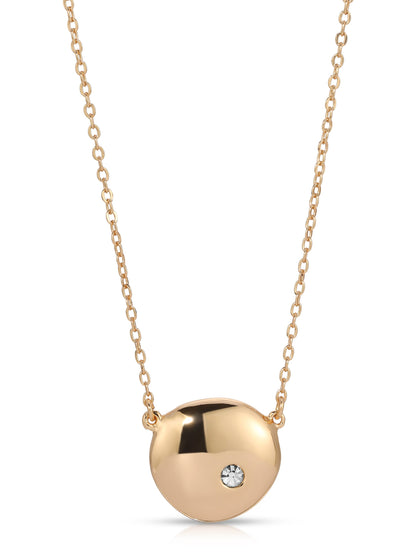 Polished Pebble Pendant Necklace - 18k Gold Plated | Ettika