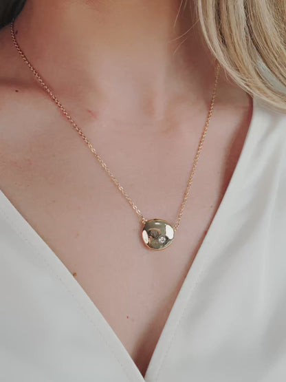 Polished Pebble Pendant Necklace - 18k Gold Plated | Ettika