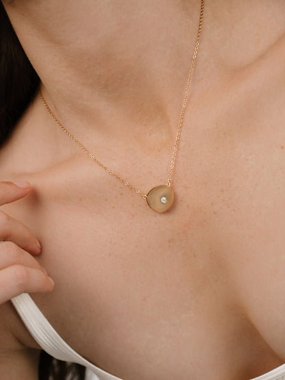 Polished Pebble Pendant Necklace - 18k Gold Plated | Ettika