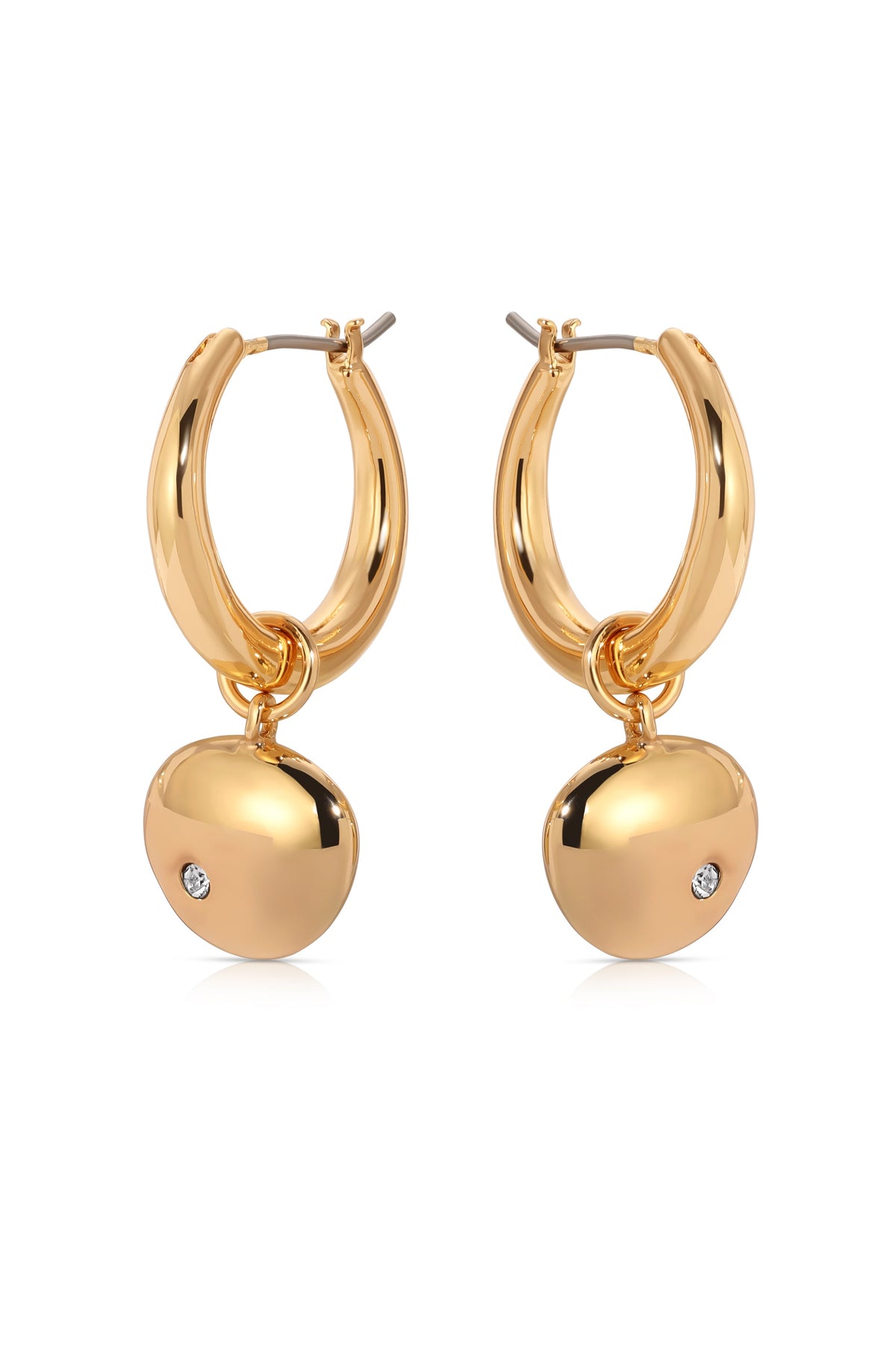 Polished Pebble Huggie Hoop Earrings - 18k Gold Plated | Ettika