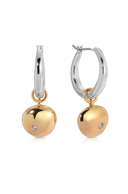 Polished Pebble Huggie Hoop Earrings - 18k Gold Plated | Ettika