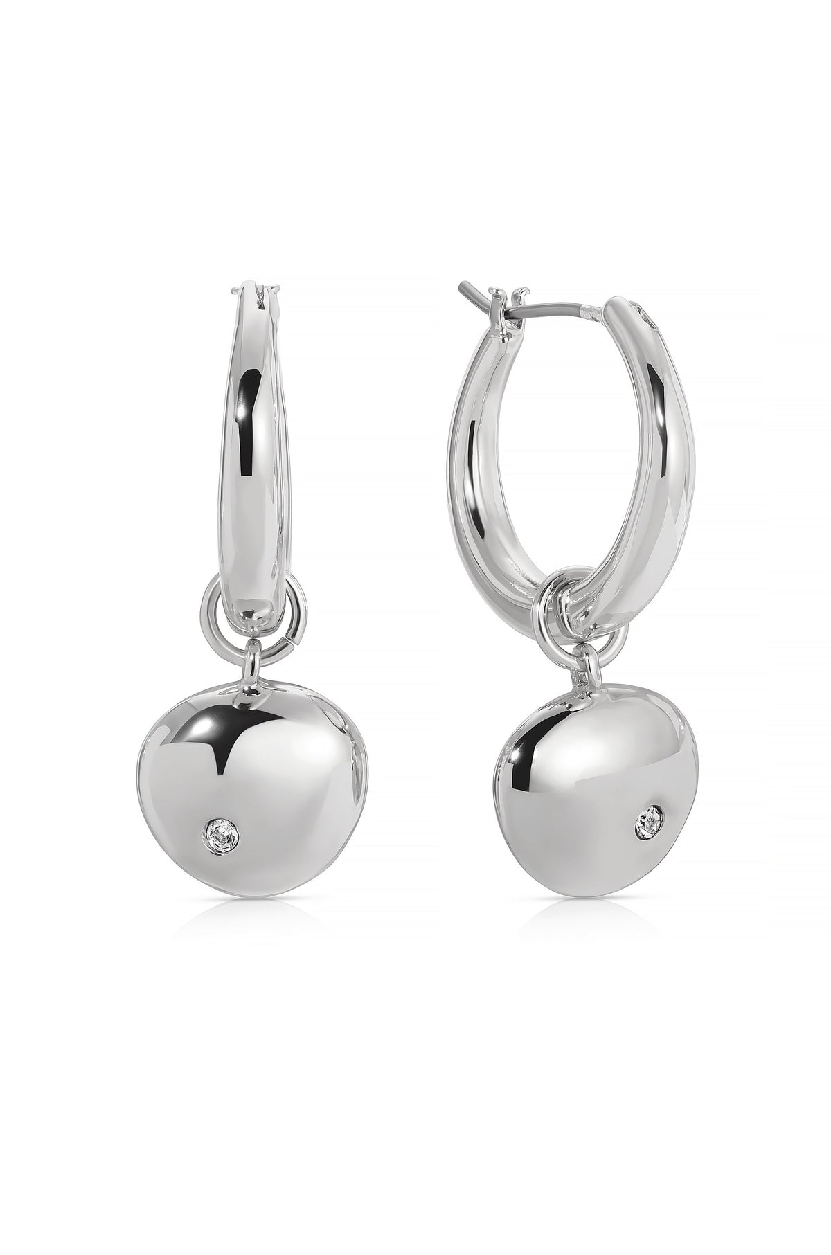 Polished Pebble Huggie Hoop Earrings - 18k Gold Plated | Ettika