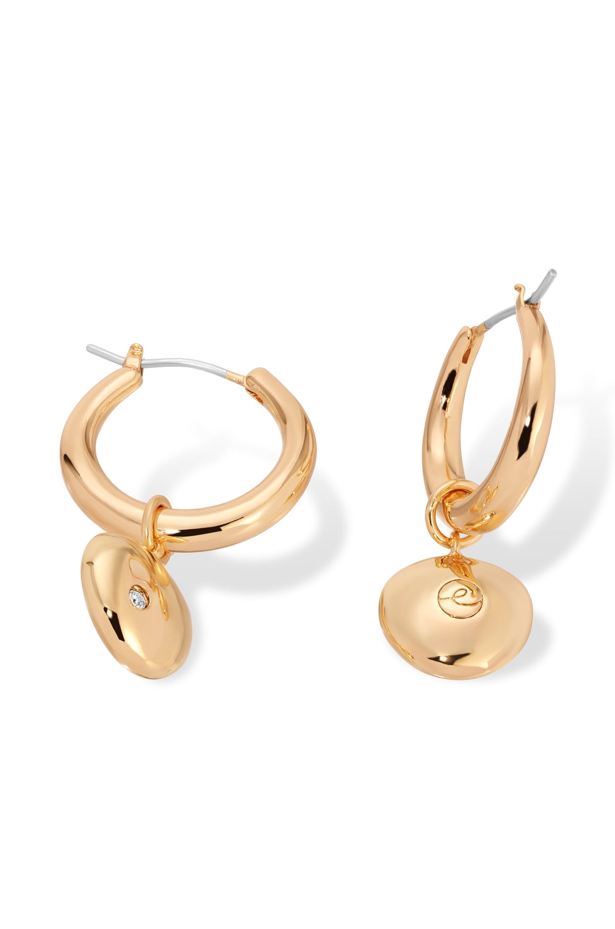 Polished Pebble Huggie Hoop Earrings - 18k Gold Plated | Ettika