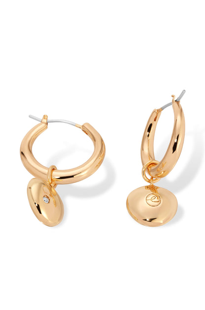Polished Pebble Huggie Hoop Earrings - 18k Gold Plated | Ettika