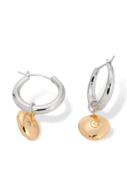 Polished Pebble Huggie Hoop Earrings - 18k Gold Plated | Ettika